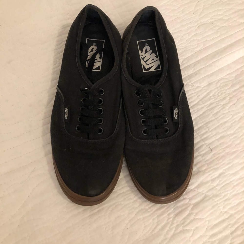 Black Vans brown gum